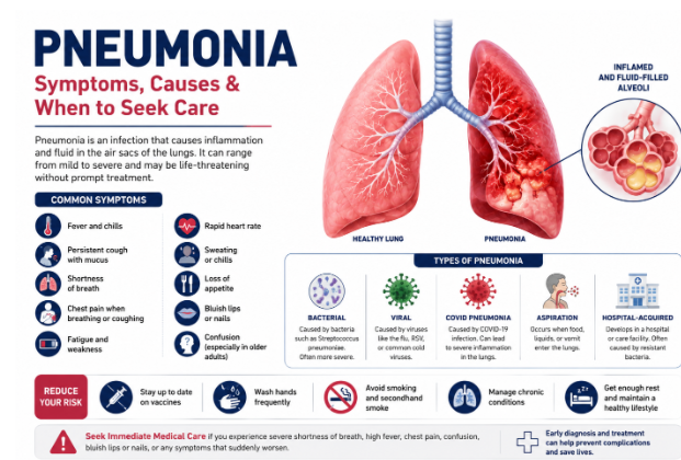 Pneumonia Symptoms: Warning Signs, Risk Factors, and When to Seek Medical Care.